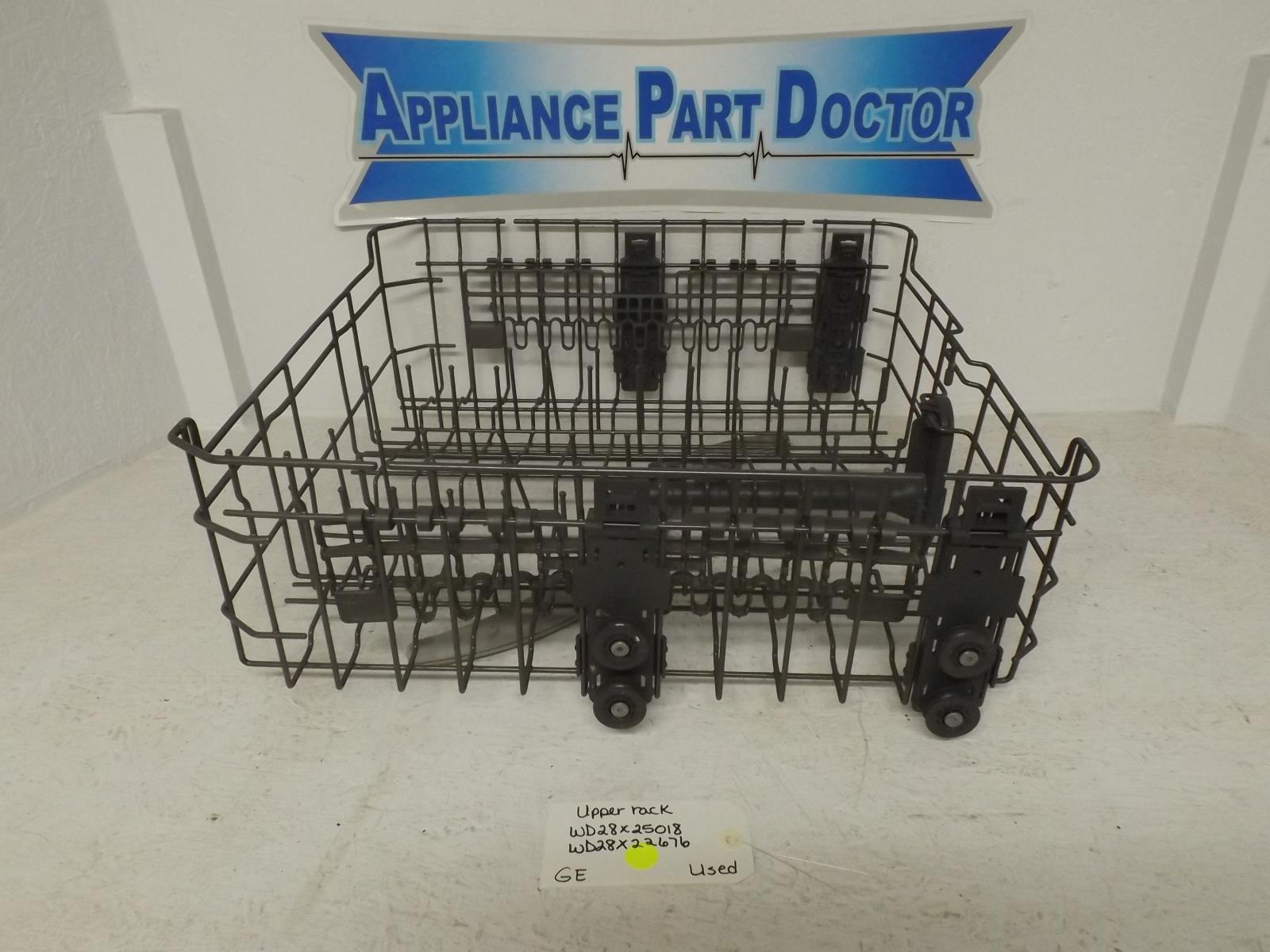 GE Dishwasher WD28X25018 WD28X22676 Upper Dish Rack Used GE Dishwasher WD28X25018 WD28X22676 Upper Dish Rack Used